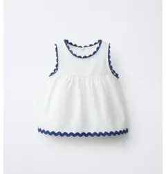 新品タグ付き　ポプリンコントラストフリルトップ　CASA LAWA ZARA