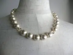 新品組曲　コットンパール＆ガラスビーズ ネックレス　卒業式入学式オケージョン