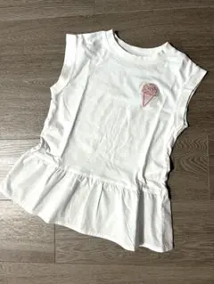 GU ジーユー スパンコール シャカシャカ アイス Tシャツ 120cmのサムネイル