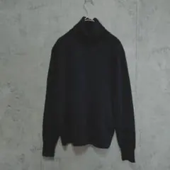 【美品】UNIQLO カシミヤ100% タートルネックセーター ネイビー S