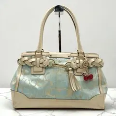 希少✨Vintage Coach Handbag Light Blue Y2K