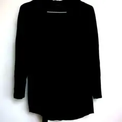 cable & gauge【L】 黒 Vネック 長袖シャツ