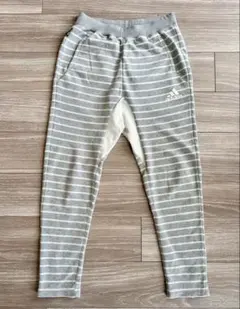 最終お値下げ！adidas グレー ストライプ スエットパンツ