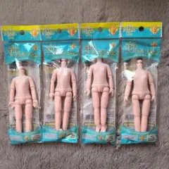 可動式ドールボディ 15cm 4体セット【可動部12カ所】