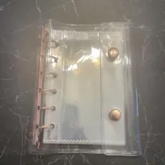 シール帳 A7サイズ クリアバインダー ピンクゴールド リフィル10枚付き