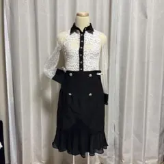 GRAXIA レースドレス ホワイト　ブラック