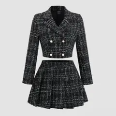 SHEIN ツイード セットアップ 黒