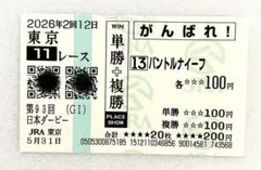 第93回 日本ダービー 単勝・複勝 馬券 パントルナイーフ