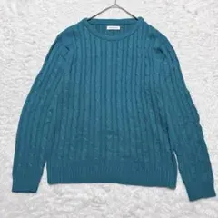 【BROWNY】ブラウニー◇ケーブル編み 長袖 ニット L