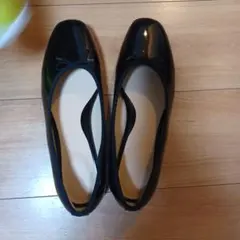 黒の光沢パンプス 25.0 cm