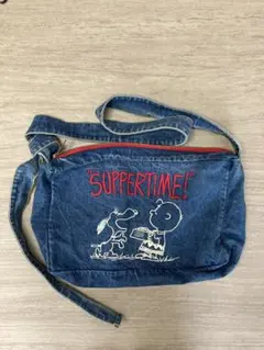 スヌーピー ショルダーバッグ デニム　スヌーピータウン