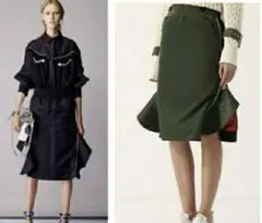 紙タグ付き】 sacai デニムレーススカート - メルカリ
