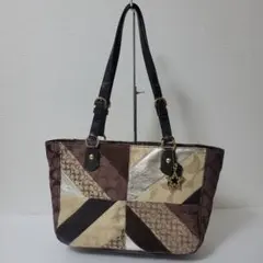 COACH　コーチ　17614　シグネチャー　トート　シェブロン パッチワーク