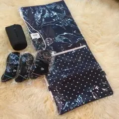 ネイビー 　ラケットカバー　ペットボトルケース　靴下セット