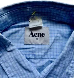 Acne アクネ　長袖シャツ ブルー チェック柄のサムネイル