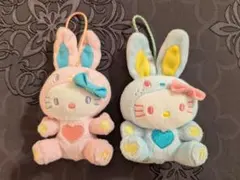 マクドナルド ハッピーセット 2011ハローキティ カラフルバニー ピンク 水色