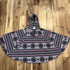 Columbia キッズポンチョ フリース ネイティブ柄