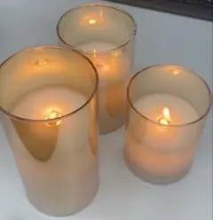 LEDキャンドル(リモコン付き) 3本セット