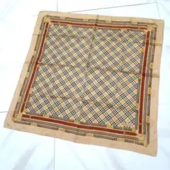 即購入可◆Burberrys　バーバリー　ノバチェック柄シルクコットンスカーフ