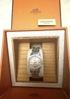 HERMES 헤르메스 클리퍼 핑크 상태 양호 상자 포함 배터리 교체됨
