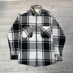 BIGMAC St John's Bay フランネル チェックシャツ 黒白 M