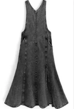 デニムジャンパースカート ロングワンピース