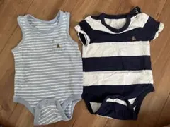 babyGap ストライプロンパース　２枚セット