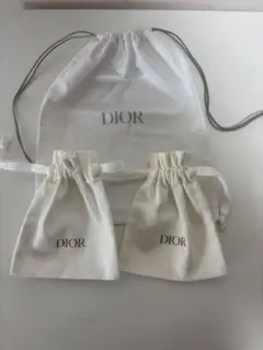 DIOR 巾着ポーチ 3点セット ホワイトのサムネイル