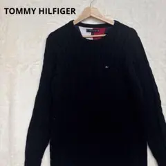 TOMMY HILFIGER ニット ケーブルニットクルーネックセーター 古着