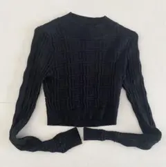New collection 黒 ニットトップ