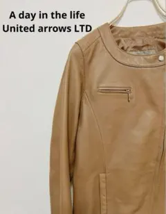 A day in the life ジャケット　ライダース　ブラウン　Mサイズ