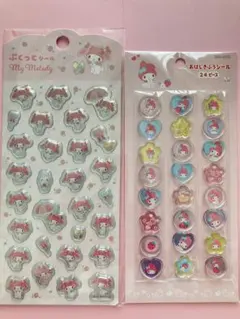 【新品】マイメロ ★2枚セット ぷくっとシール おはじきふうシール