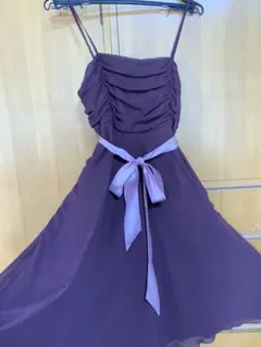 ワンピース ドレス　ミニマム　ワインレッド リボンのサムネイル