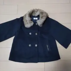 はる様専用 140のみ ネイビー　ファー付き　取り外し可能　アウター　コート