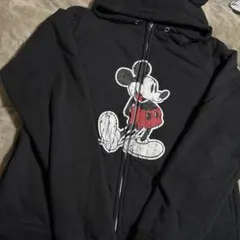 Disney ディズニー リゾート 限定 パーカー ミッキー 耳付き ボア 黒