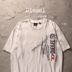 DIESEL 白Tシャツ 背面ロゴ　ヴィンテージ