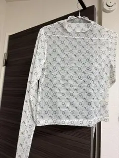 w closet 総柄 長袖カットソー ロンT ホワイ