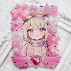 硬質ケースデコ ホイップデコ 気まぐれデコNo.8 ピンク ホワイト