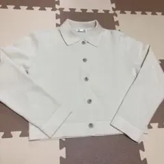 GU ナチュラル　ミラノリブポロカーディガン S 美品