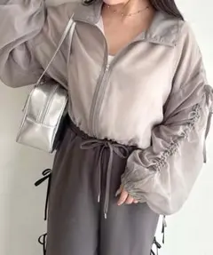 OLIVE des OLIVE リボンドロストシアーブルゾン グレーのサムネイル