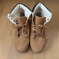 【最終価格】ベージュ ハイカット ワークブーツ24.5cm