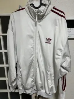 adidas ホワイト ジップアップジャケット 90s