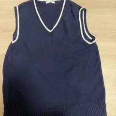 WEGO ネイビー Vネック スクールベスト Fサイズ