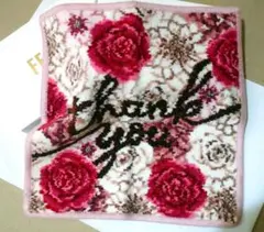 新品 FEILER 花柄 thank you ハンカチ