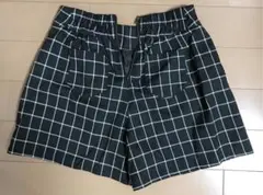 AS KNOW AS PINKY チェック ショートパンツ　スカートズボン　黒