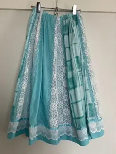古着 水色 フレアスカート