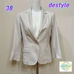 destyle ディスティル　テーラードジャケット　薄手　7分袖　38　A9