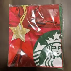 Starbucks トートバッグ レッド グリーン　スタバのサムネイル