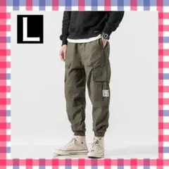 【大反響】カーゴパンツ ジャガーパンツ ワーク ストリート ☆カーキ (L)