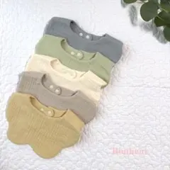 [No.24] ベビースタイ赤ちゃんよだれかけもくもくスタイ5枚セット